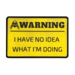 ANAREUS VELCRO Warning Patch NO IDEA - Yellow