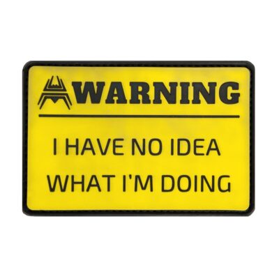 ANAREUS VELCRO Warning Patch NO IDEA - Yellow
