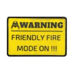 ANAREUS VELCRO Warning patch FRIENDLY FIRE - Yellow