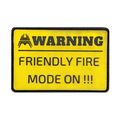 ANAREUS VELCRO Warning patch FRIENDLY FIRE - Yellow
