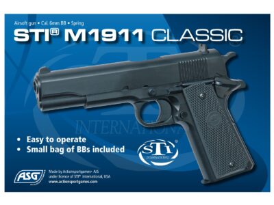 ASG Spring Powered Pistol STI(R) M1911 Classic - Black - obrazek 3