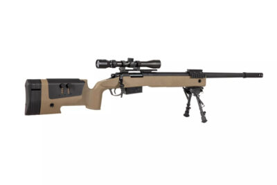 SA M40A5 (SA-S03 CORE(TM)) Sniper Rifle with Accessories - Tan - obrazek 5