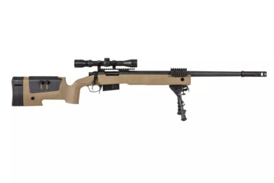 SA M40A5 (SA-S03 CORE(TM)) Sniper Rifle with Accessories - Tan - obrazek 2