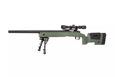 SA M40A3 High Velocity (SA-S02 CORE(TM)) Sniper Rifle with Accessories - Green - obrazek 2