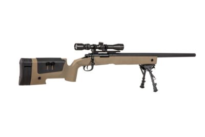 SA M40A3 (SA-S02 CORE(TM)) Sniper Rifle with Accessories - Tan - obrazek 5