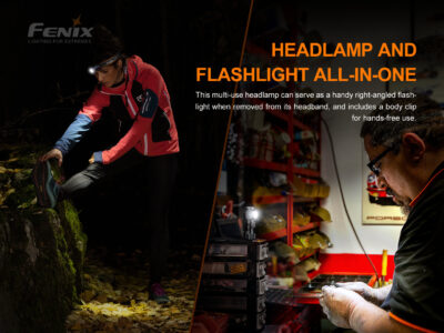 FENIX HM51R Ruby V2.0 RECHARGEABLE HEADLAMP - Full Black - obrazek 4