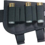 Buck stock cartridge holder for shot cartridges