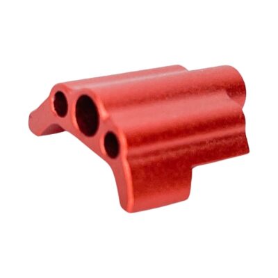 Alternative view of CTM CNC Aluminum Nozzle Block for AAP-01 - Red