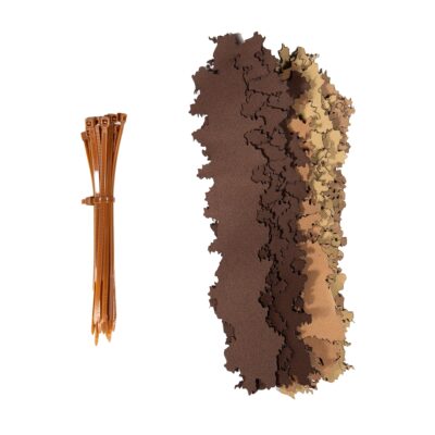 ANAREUS 3D Camouflage Leaves SilkLeaf Stripes, 25 Pcs - Brown