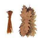 ANAREUS 3D Camouflage Leaves SilkLeaf Dead Oak, 25 Pcs - Brown
