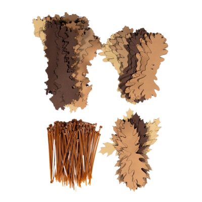 ANAREUS Pack of 3D SilkLeaf Camouflage Leaves, Medium (100 Pcs) - Brown