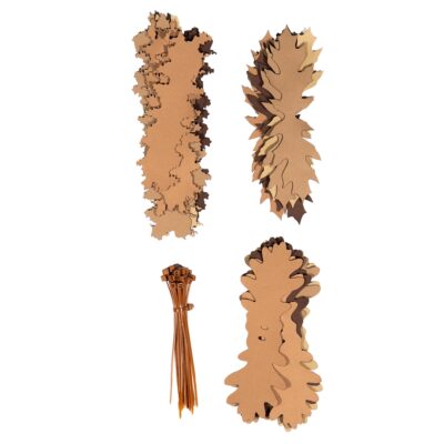 ANAREUS Pack of 3D SilkLeaf Camouflage Leaves, Small (25 Pcs) - Brown