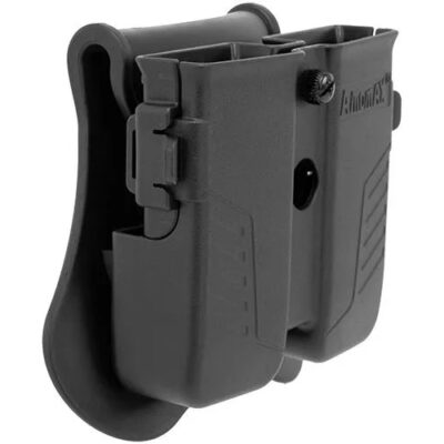 AMOMAX Universal Double Pistol Magazine Pouch - Black