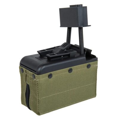 Alternative view of A a K Electric Box Magazine for M249 Gen2, 2000 BBs - Green