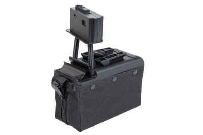 A a K Electric Box Magazine for M249 Gen2, 2000 BBs - Black