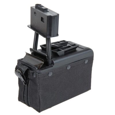A a K Electric Box Magazine for M249 Gen2, 2000 BBs - Black