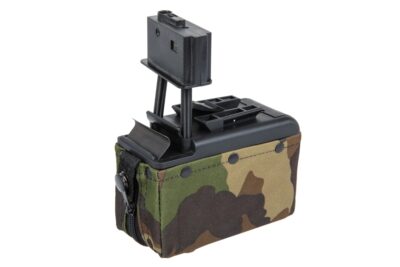 A a K Electric Box Magazine for M249 Gen2, 2000 BBs - Woodland