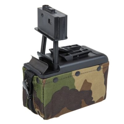 A a K Electric Box Magazine for M249 Gen2, 2000 BBs - Woodland