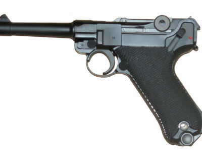 WE GBB Pistol Luger P08, 4 Inch - Black