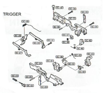 ASG MK23 SOCOM Trigger Bar, Part SC-27 - Left - obrazek 2