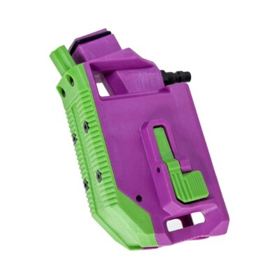 Alternative view of CTM Hi-Capa HPA M4 AEG Magazine 90° Angled Adapter - Purple / Green
