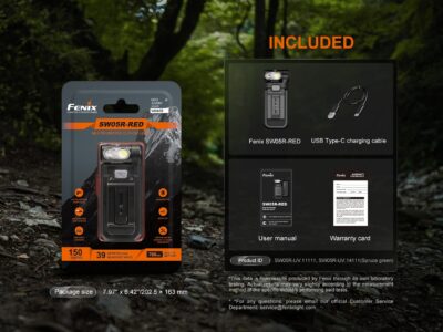 FENIX Rechargeable Flashlight SW05R-RED (White / Red Light) - Green - obrazek 3