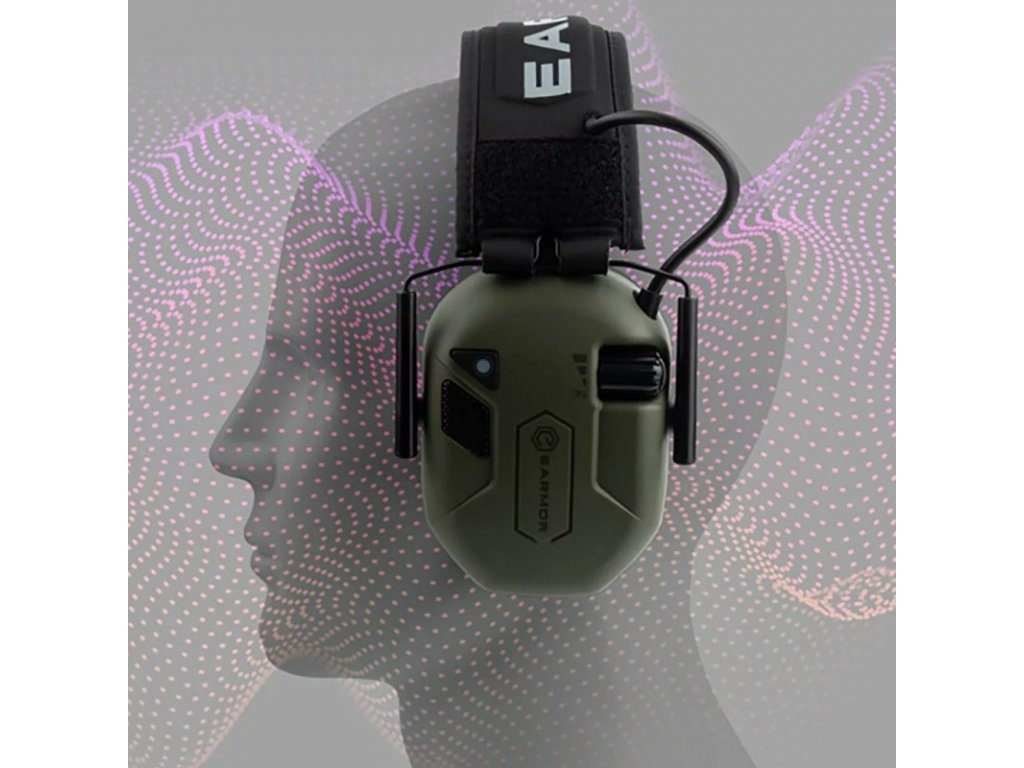 EARMOR M300A Electronic Hearing Protector - Black OD-A-M300A-BK asgbox.pl EARMOR M300A Electronic Hearing Protector - Black - obrazek 3