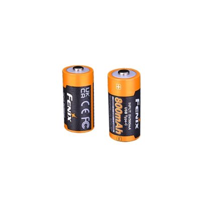 FENIX Rechargeable USB-C Battery RCR123A 3.6V - 800 mAh OD-A-FERCR123A800UP asgbox.pl