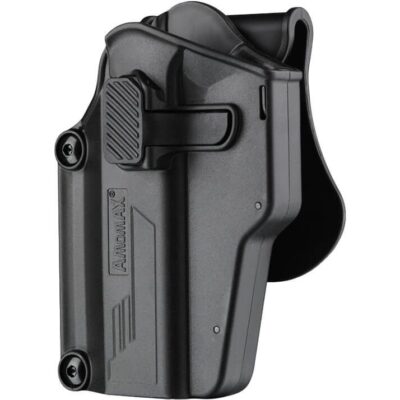 AMOMAX Universal Pistol Holster Per-Fit(TM), Left Hand - Black