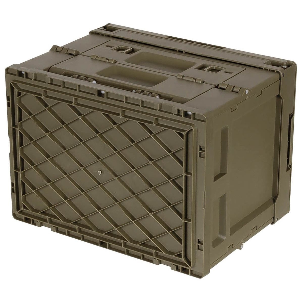 MFH Folding Plastic Crate / Box (20 liters) - Green OD-A-MFH0030 asgbox.pl MFH Folding Plastic Crate / Box (20 liters) - Green - obrazek 4