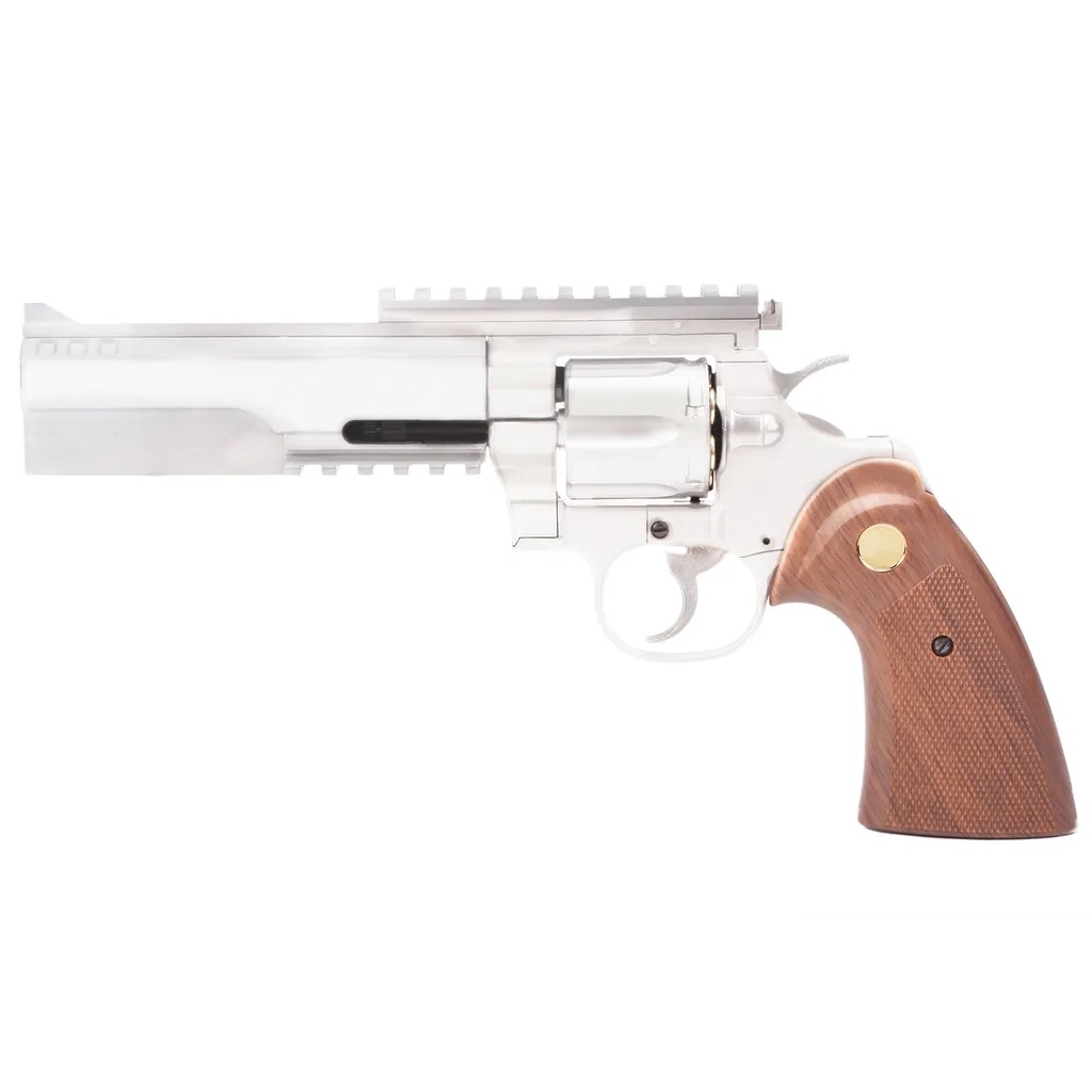 King Arms PYTHON 357 EVIL Gas Revolver - Silver OD-A-KARMS318 asgbox.pl King Arms PYTHON 357 EVIL Gas Revolver - Silver
