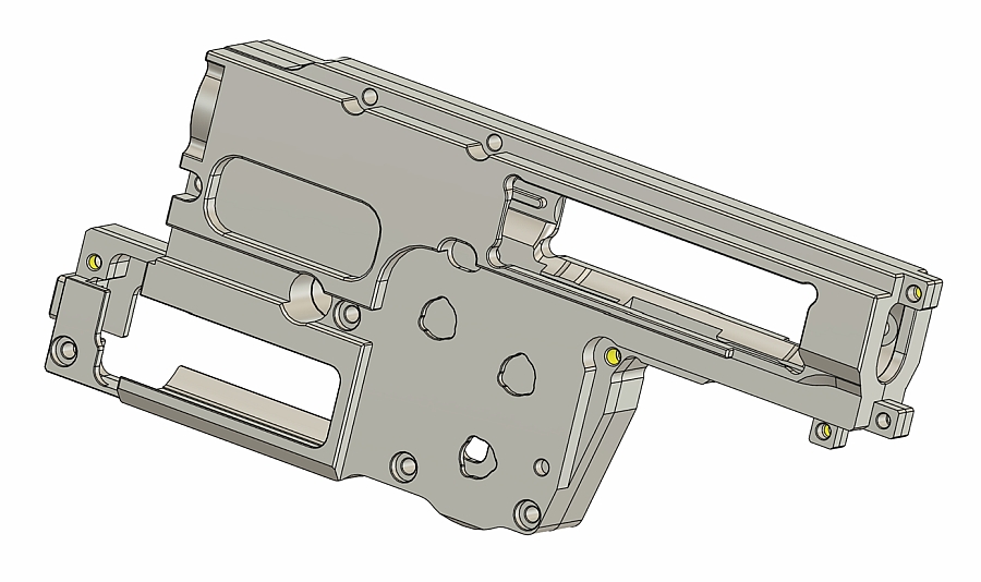 RetroArms CNC Gearbox P90 (V6) QSC, 8mm - Black OD-A-9396 asgbox.pl RetroArms CNC Gearbox P90 (V6) QSC, 8mm - Black