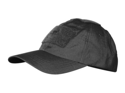 HELIKON Baseball Cap with Velcro Adjustment, Ripstop - Black