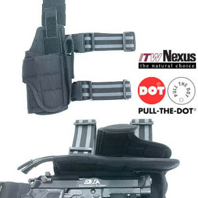 GUARDER Universal Leg Holster TORNADO, Left-Handed - Black