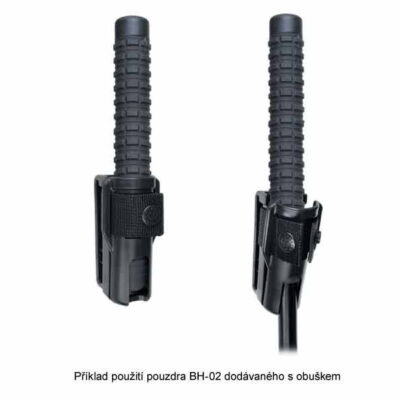 Alternative view of ESP Telescopic Non-hardened Baton 16" with Pouch - Black