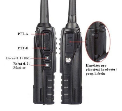 Baofeng UV-82 HP 8W (VHF,UHF) Radio - Black - obrazek 2