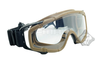 FMA SI Tactical Ballistic Goggle (2 Visors), Helmet Mount - Tan - obrazek 2