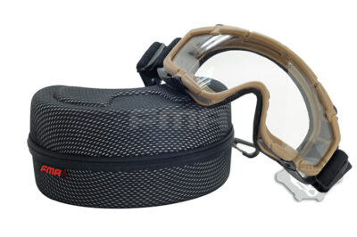 FMA SI Tactical Ballistic Goggle (2 Visors), Helmet Mount - Tan - obrazek 4