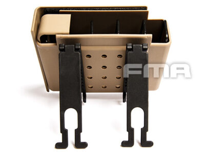 FMA Automatically Jacketed MOLLE Pistol Pouch for 4 Magazines - Tan - obrazek 2