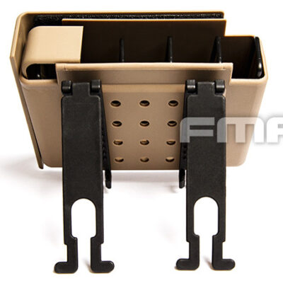 Alternative view of FMA Automatically Jacketed MOLLE Pistol Pouch for 4 Magazines - Tan