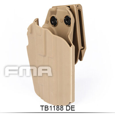 Alternative view of FMA Universal Belt Holster GLS 579, Right Hand - Tan