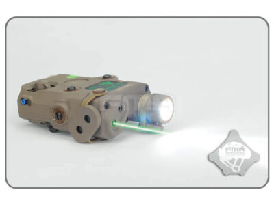 FMA AN/PEQ15 LA-5 Upgrade Version (LED Flashlight, Green / IR Laser) - Tan - obrazek 4