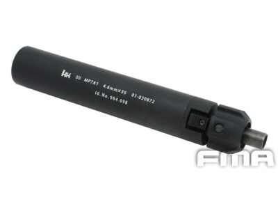 FMA MP7 Silencer 38x220mm with Flash Hider, 12 plus mm (CW) - Black