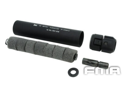 FMA MP7 Silencer 38x220mm with Flash Hider, 12 plus mm (CW) - Black - obrazek 4
