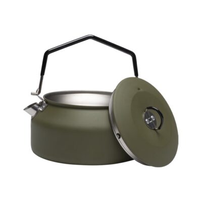 MIL-TEC Stainless Steel Kettle with Lid, 1000 ml - Green