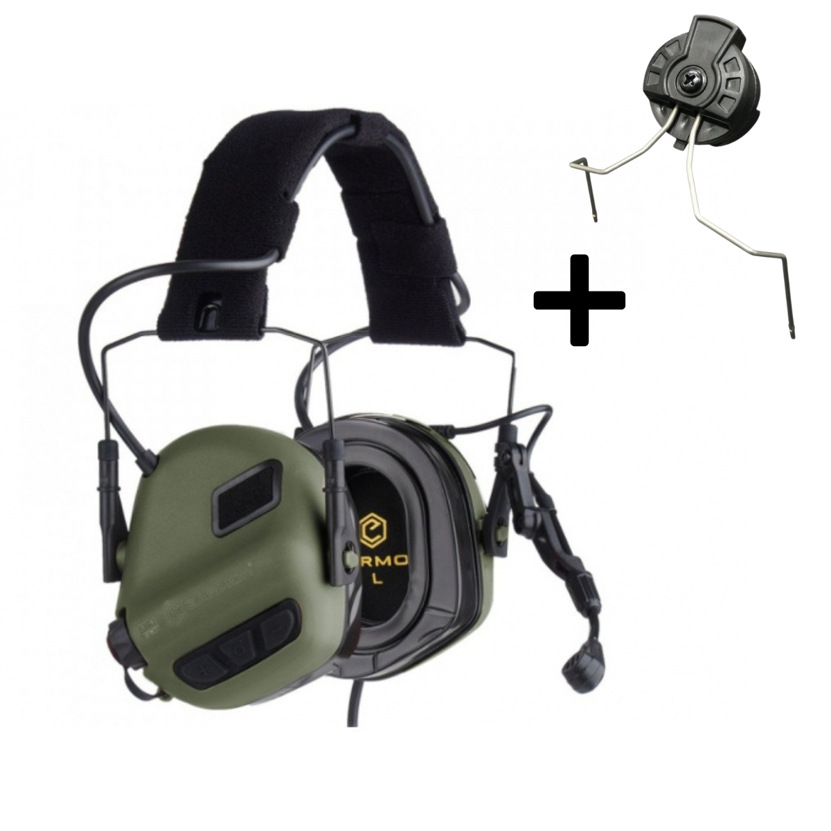 EARMOR M32 PLUS Electronic Tactical Headset, Headband / Helmet Mount - Foliage Green OD-A-M32-FG-PLUS-M11 asgbox.pl EARMOR M32 PLUS Electronic Tactical Headset, Headband / Helmet Mount - Foliage Green