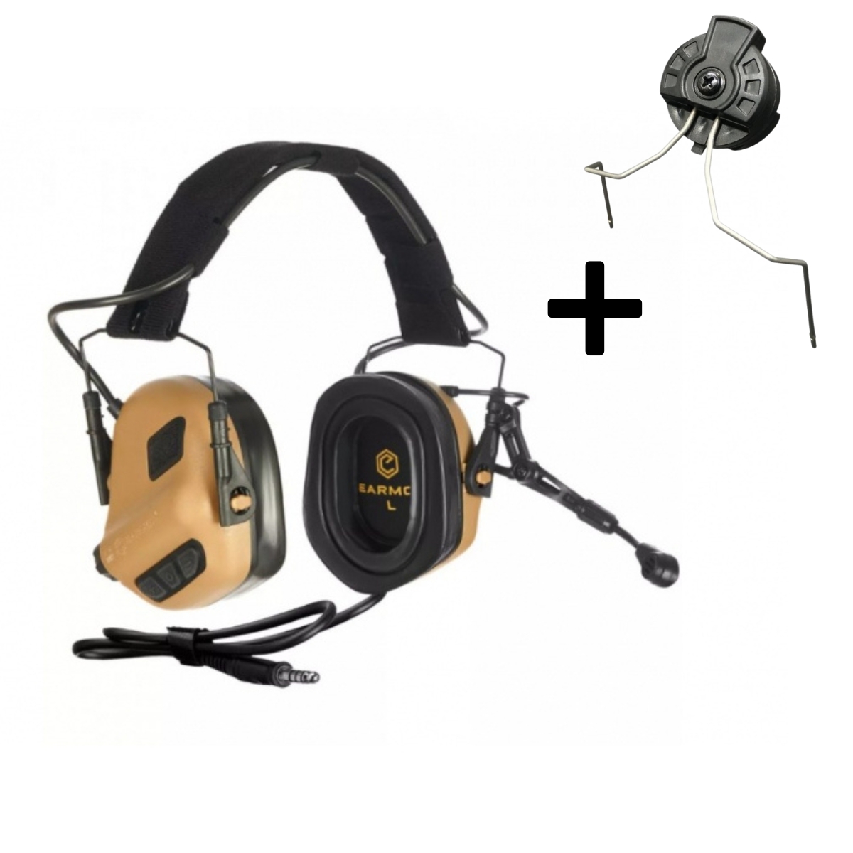 EARMOR M32 PLUS Electronic Tactical Headset, Headband / Helmet Mount - Coyote Brown OD-A-M32H-CB-PLUS-M11 asgbox.pl EARMOR M32 PLUS Electronic Tactical Headset, Headband / Helmet Mount - Coyote Brown