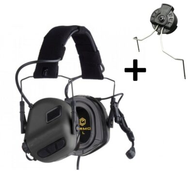 EARMOR M32 PLUS Electronic Tactical Headset, Headband / Helmet Mount - Black