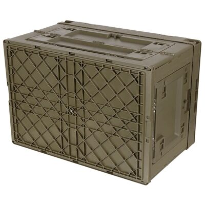 Alternative view of MFH Folding Plastic Crate / Box (60 liters) - Green