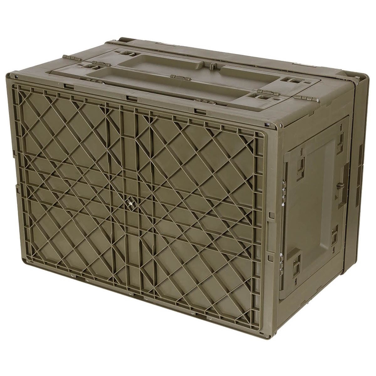 MFH Folding Plastic Crate / Box (60 liters) - Green OD-A-MFH0031 asgbox.pl MFH Folding Plastic Crate / Box (60 liters) - Green - obrazek 2